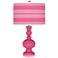 Blossom Pink Bold Stripe Apothecary Table Lamp