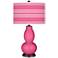 Blossom Pink Bold Stripe Double Gourd Table Lamp