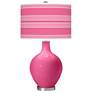 Blossom Pink Bold Stripe Ovo Table Lamp