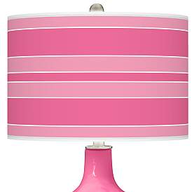 Image2 of Blossom Pink Bold Stripe Ovo Table Lamp more views