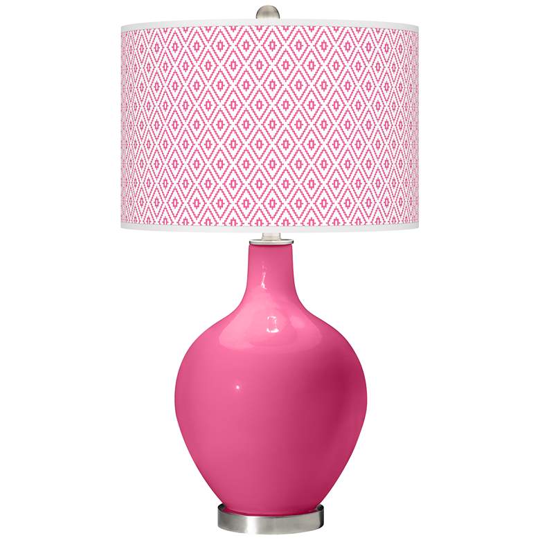 Image 1 Blossom Pink Diamonds Ovo Table Lamp