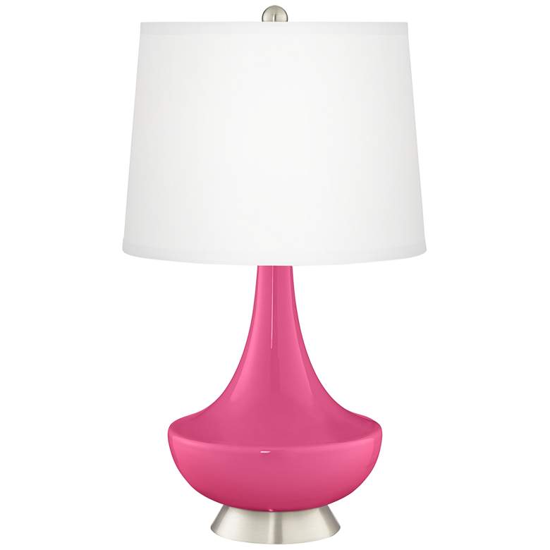 Image 2 Blossom Pink Gillan Glass Table Lamp with Dimmer