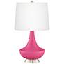 Blossom Pink Gillan Glass Table Lamp with Dimmer