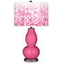 Blossom Pink Mosaic Giclee Double Gourd Table Lamp