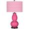 Blossom Pink  Narrow Zig Zag Double Gourd Table Lamp