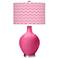 Blossom Pink Narrow Zig Zag Ovo Table Lamp