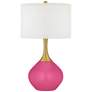 Blossom Pink Nickki Brass Modern Table Lamp