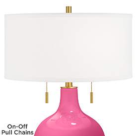 Image2 of Blossom Pink Toby Brass Accents Table Lamp more views