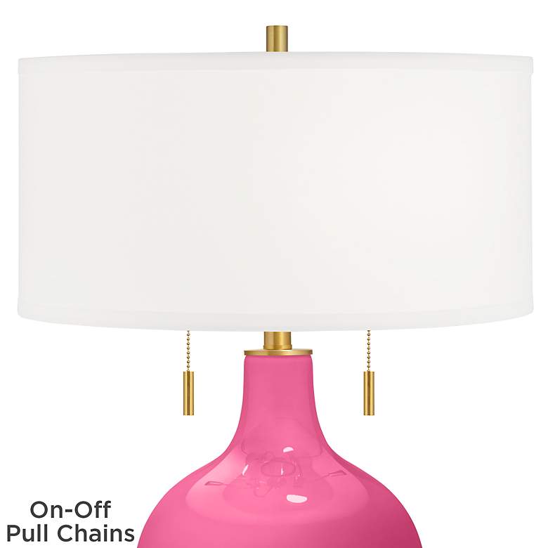 Image 2 Blossom Pink Toby Brass Accents Table Lamp more views