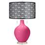 Blossom Pink Toby Table Lamp With Black Metal Shade
