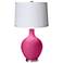 Blossom Pink White Pleated Shade Ovo Table Lamp