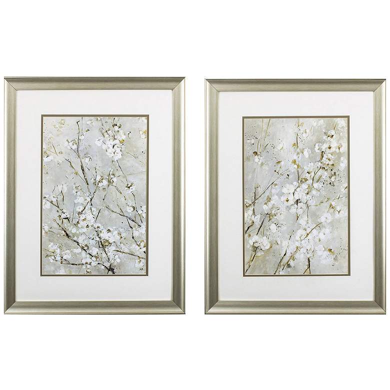 Image 1 Blossoms 21"W x 27"H Framed Art Set of 2