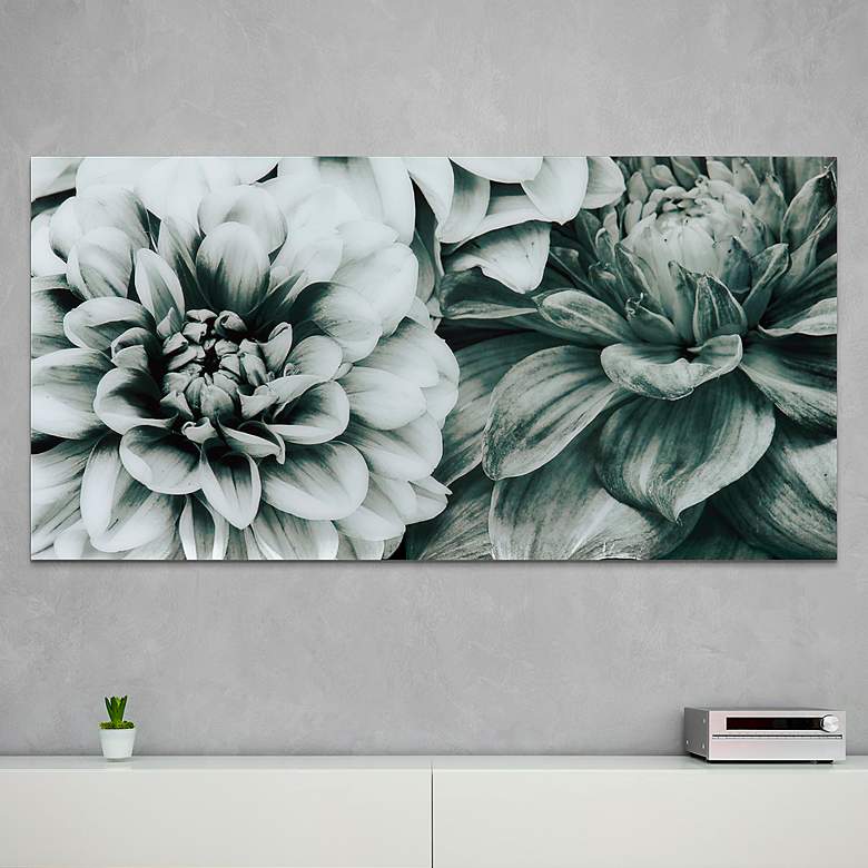 Image 1 Blossoms 74 1/2" Wide Free Floating Tempered Glass Wall Art
