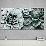 Blossoms 74 1/2" Wide Free Floating Tempered Glass Wall Art