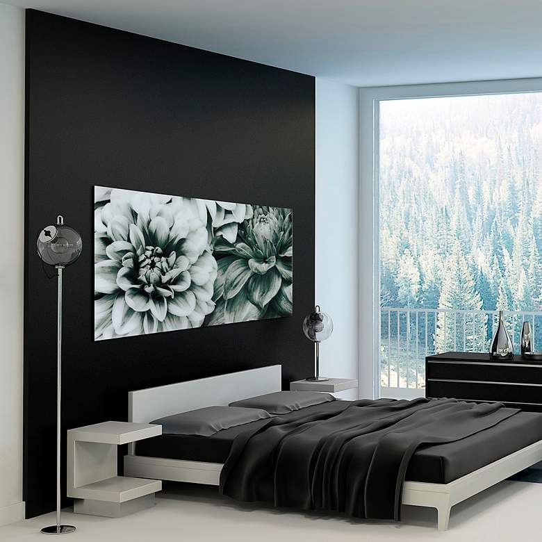 Image 5 Blossoms 74 1/2" Wide Free Floating Tempered Glass Wall Art more views