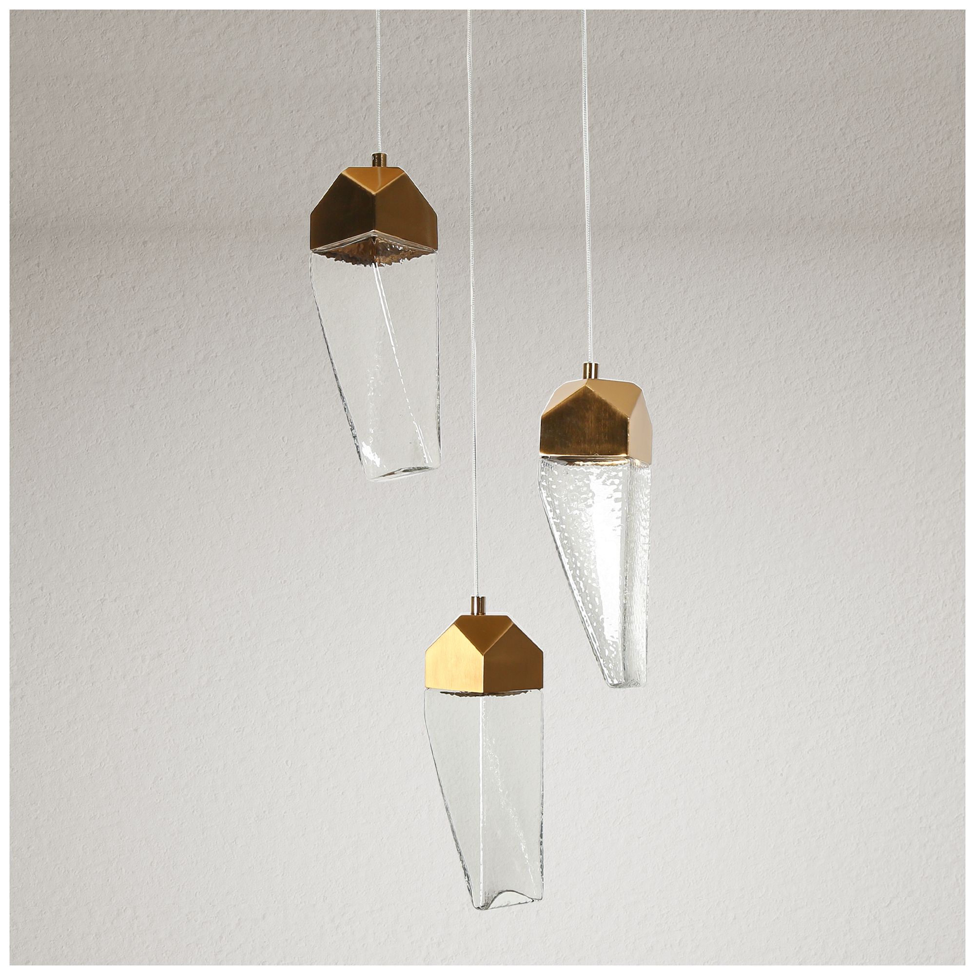 Image 2 Blostro 3-Light LED Glass Island Pendant more views