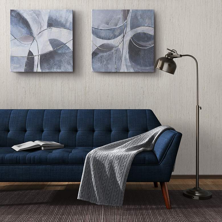 Image 1 Blue Abstract 24" High 2-Piece Canvas Wall Art Set