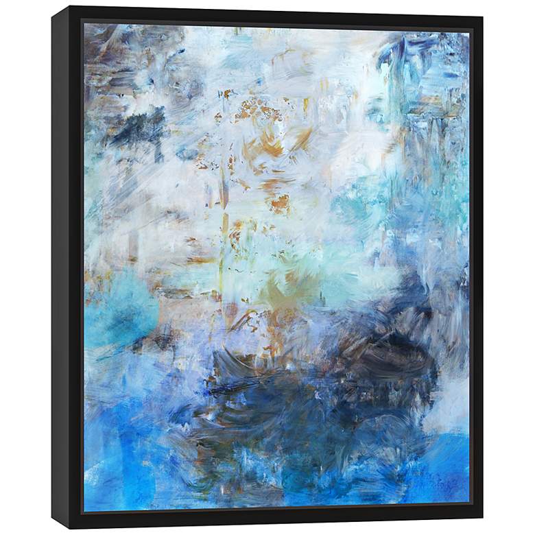 Blue Abstraction I 25 3/4&quot; High Framed Canvas Wall Art more views