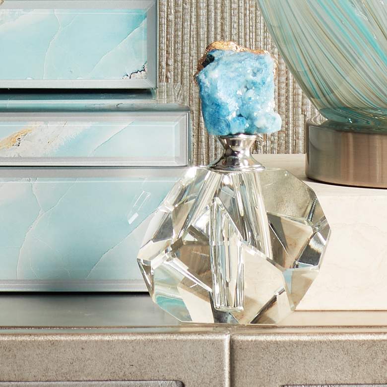 Image 1 Blue Agate Crystal Decorative Perfume Bottle
