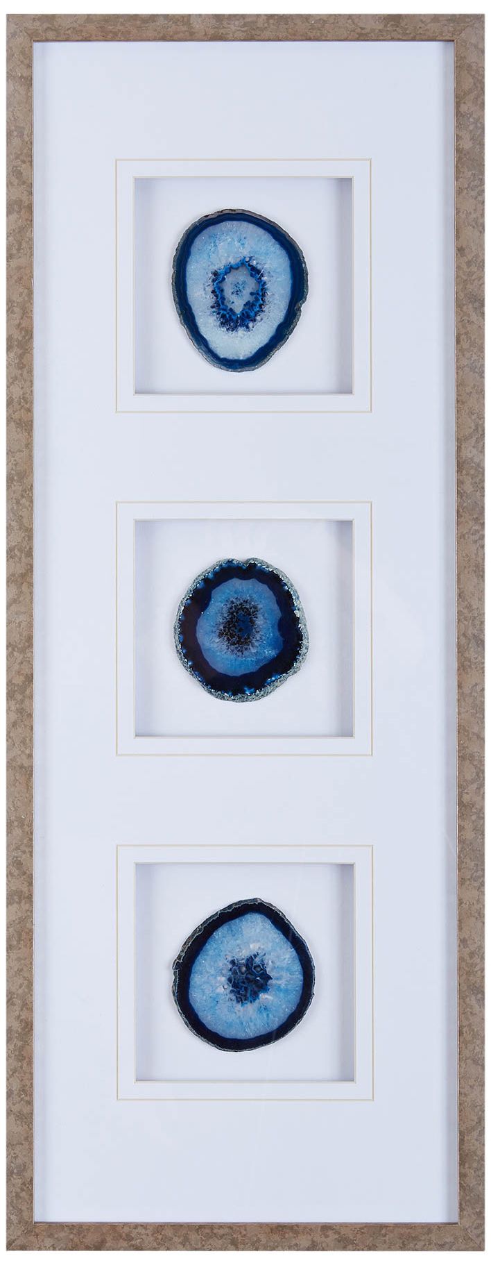 TOZAI Genuine Blue Agate Set of Photo Frames in Gift Box Includes Sizes: 4