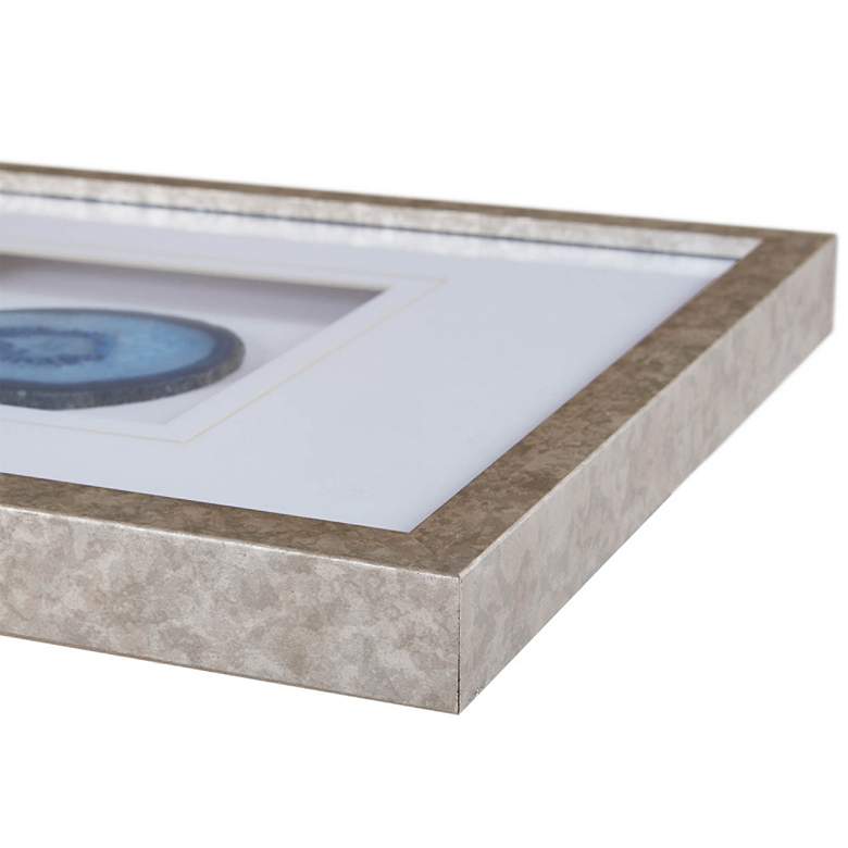 Image 4 Blue Agate Trio Stone 34" High Framed Graphic Wall Art more views