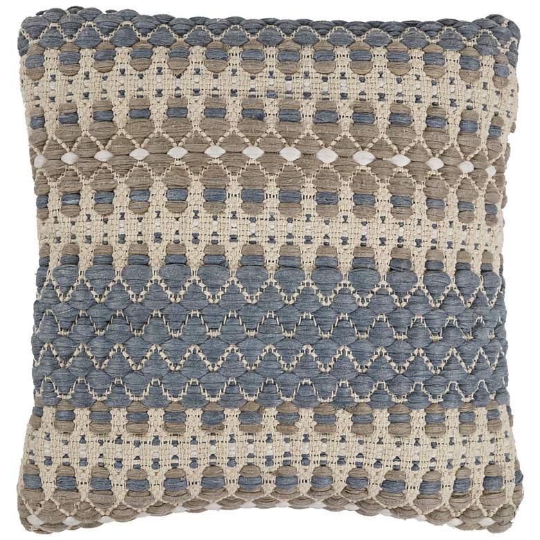 Image 1 Blue and Beige Laguna 18" Square Throw Pillow