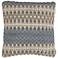 Blue and Beige Laguna 18" Square Throw Pillow