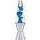 Blue and Clear Silver Base Lava Lamp