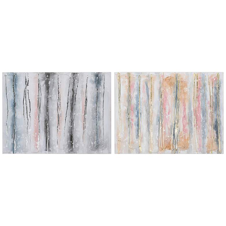 Image 5 Blue and Golden Roads 40" High 2-Piece Canvas Wall Art Set more views