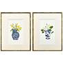 1_Blue and White II 21"W x 27"H Framed Art Set of 2