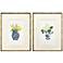Blue and White II 21"W x 27"H Framed Art Set of 2