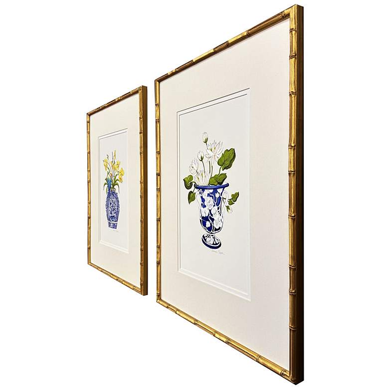Image 2 Blue and White II 21"W x 27"H Framed Art Set of 2 more views