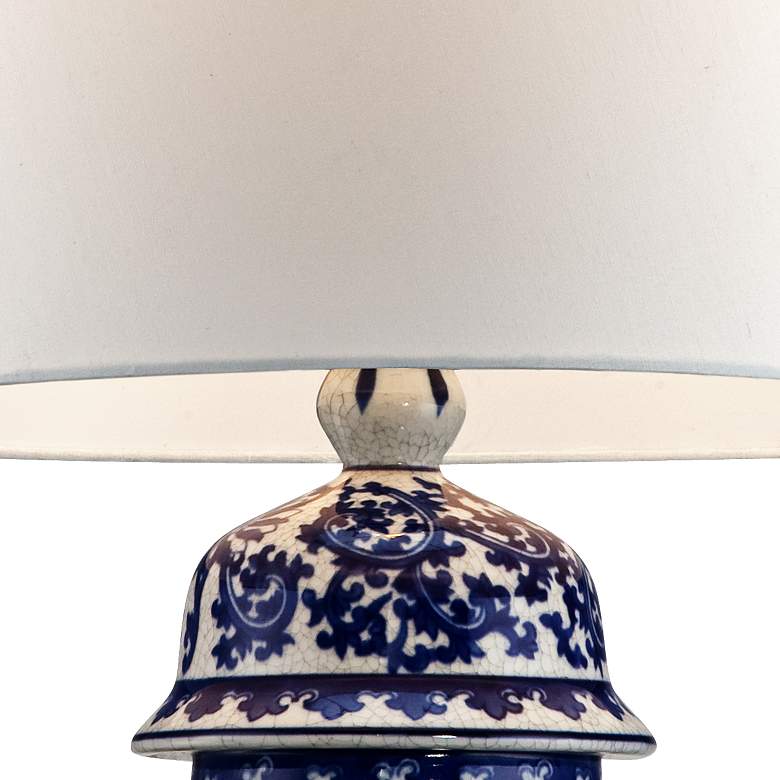 Image 4 Blue and White Porcelain Temple Jar Table Lamp more views