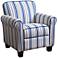 Blue and White Striped Kids Armchair