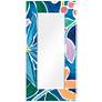 Blue and White Tiles 36" x 72" Rectangular Wall Mirror in scene