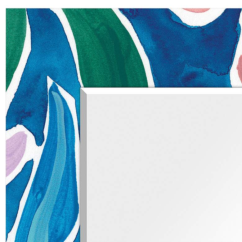 Image 3 Blue and White Tiles 36" x 72" Rectangular Wall Mirror more views