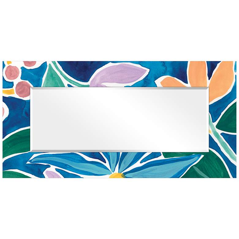 Image 6 Blue and White Tiles 36" x 72" Rectangular Wall Mirror more views