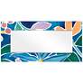 Blue and White Tiles 36" x 72" Rectangular Wall Mirror in scene
