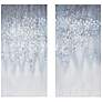 Blue and White Winter Glaze Canvas Wall Art Set of 2