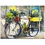 Blue &amp; Yellow Bike 40"W Indoor-Outdoor Giclee Wall Art