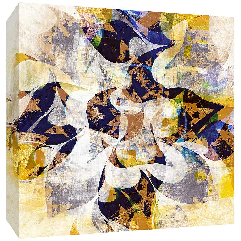 Image 1 Blue and Yellow Dreaming 30 inch Square Canvas Wall Art