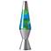 Blue and Yellow Lava with Silver Base - Official Lava® Lamp