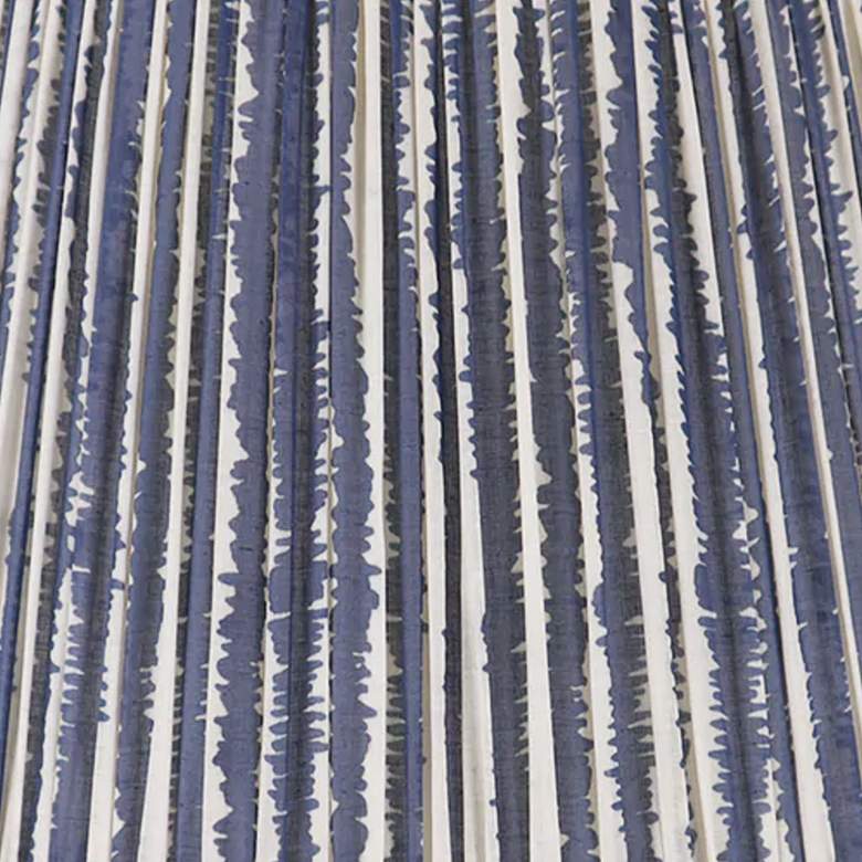 Image 2 Blue Bark Print Pleated Empire Lamp Shade 11x16x10 (Spider) more views