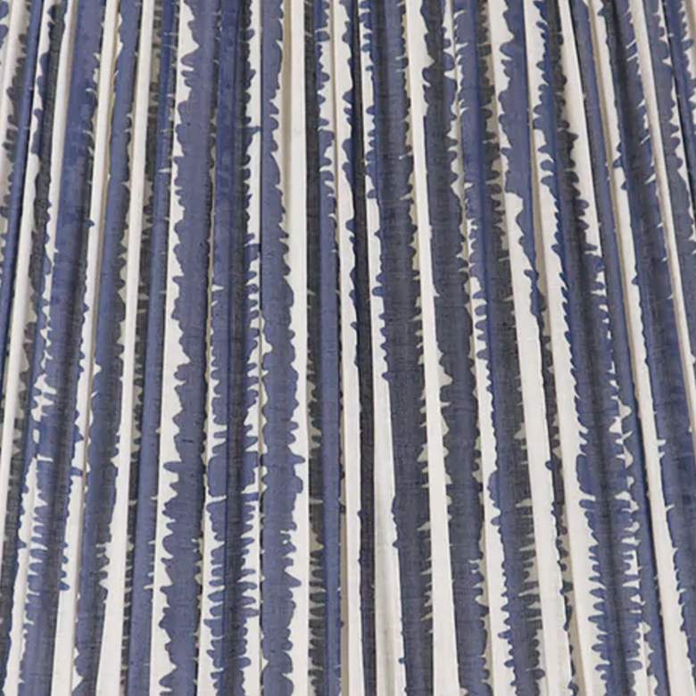 Image 2 Blue Bark Print Pleated Empire Lamp Shade 13x18x12 (Spider) more views