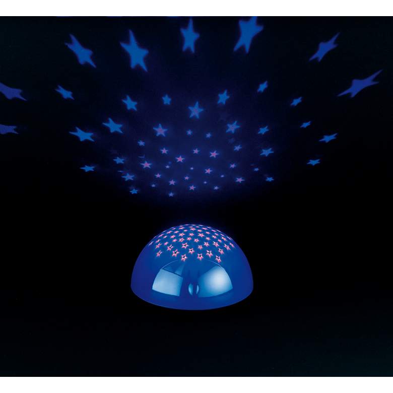 Image 1 Blue Battery-Operated Touch-On LED Dome Star Projector