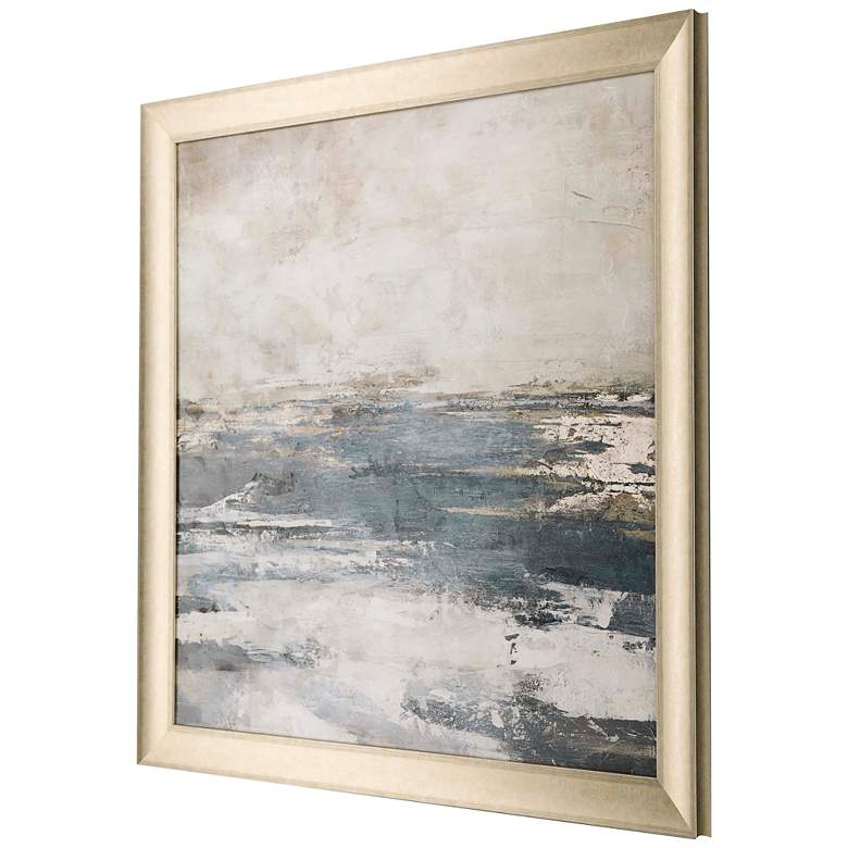 Image 6 Blue Bay 41" Square Framed Giclee Hand-Finished Wall Art more views