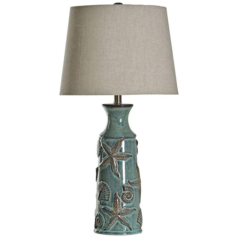 Image 1 Blue Bay Starfish 29" Tropical Coastal Ceramic Table Lamp