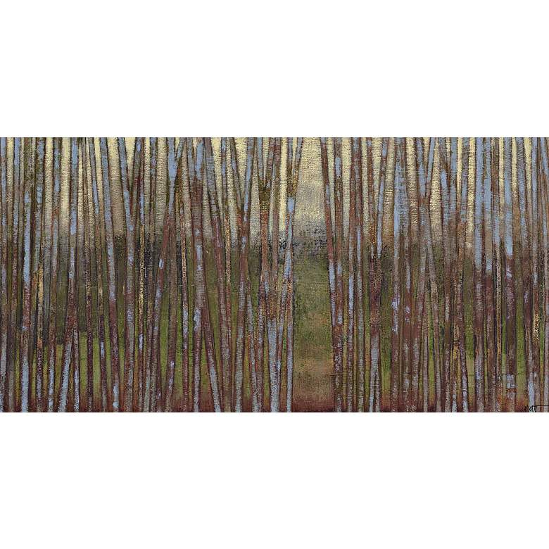 Image 1 Blue Birch Forest II Giclee 48 inch Wide Canvas Wall Art