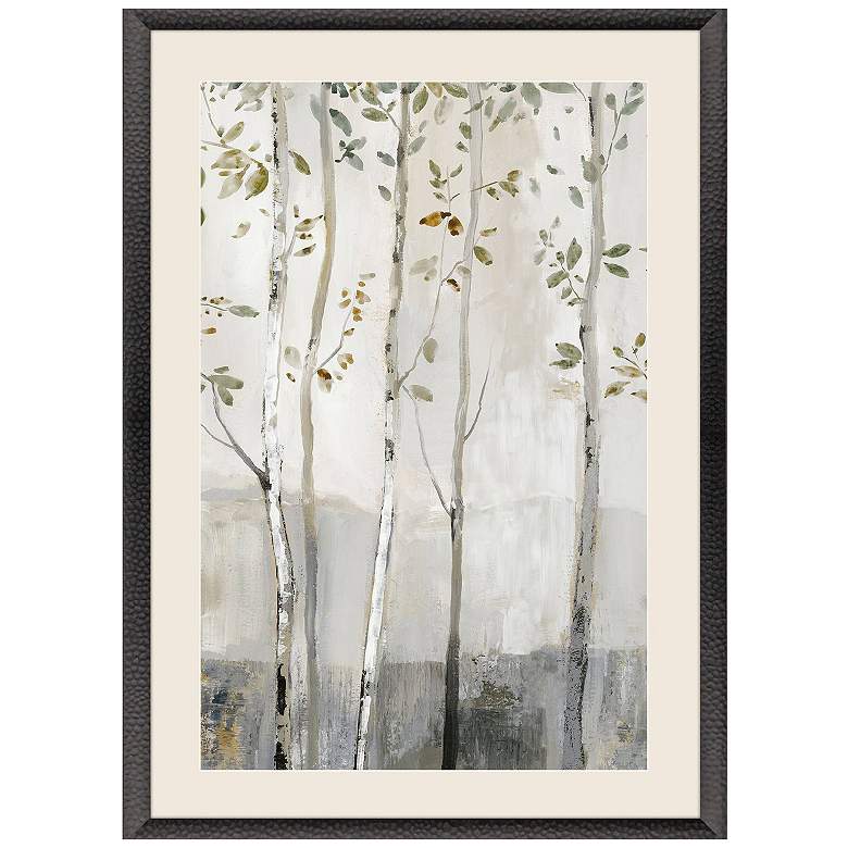 Image 1 Blue Birch Serenade II 33"W x 47"H Framed Art