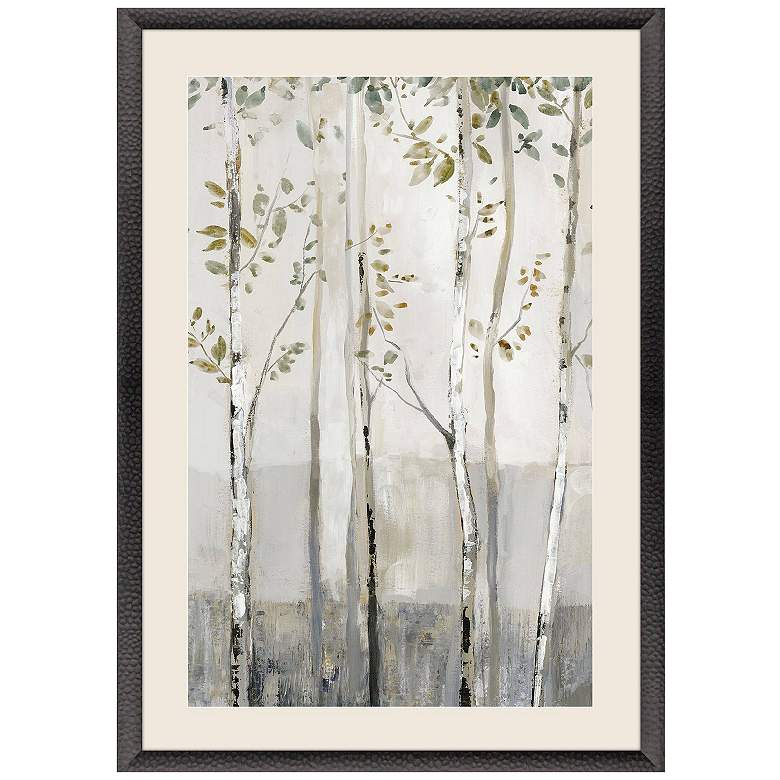 Image 1 Blue Birch Serenade III 33"W x 47"H Framed Art